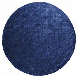Tapis rond - Recycled PET with viscose look (navy)