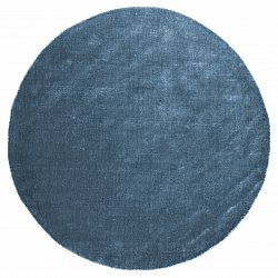 Tapis rond - Recycled PET with viscose look (bleu)