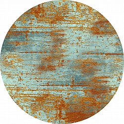 Tapis rond - Kebira (marron/bleu)