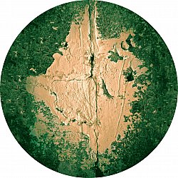 Tapis rond - Positano (beige/vert)