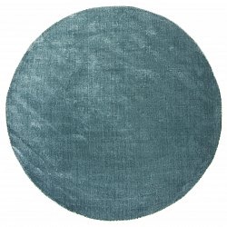 Tapis rond - Recycled PET with viscose look (bleu acier)