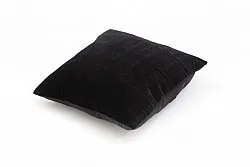 Coussin en velours (noir) (housse de coussin) 45 x 45 cm