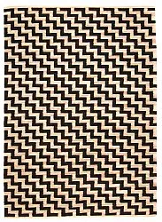 Tapis en jute - Cabana (beige/noir)