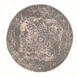 Tapis patchwork - Cassis (rond) (gris)