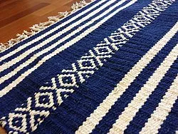 Tapis chiffons - Ystad (bleu)