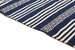 Tapis en patchwork - Ystad (bleu)