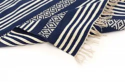 Tapis en patchwork - Ystad (bleu)
