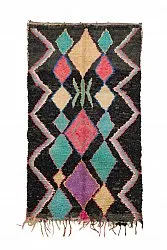 Tapis berbère marocain Boucherouite 235 x 135 cm