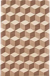 Tapis en laine - Floriáda (beige/marron)