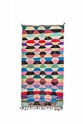Tapis berbère marocain Boucherouite 145 x 275 cm