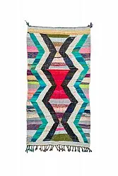 Tapis berbère marocain Boucherouite 140 x 260 cm
