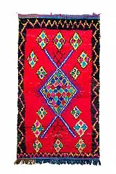 Tapis berbère marocain Boucherouite 170 x 300 cm