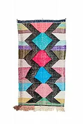 Tapis berbère marocain Boucherouite 120 x 230 cm