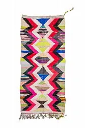 Tapis berbère marocain Boucherouite 135 x 305 cm