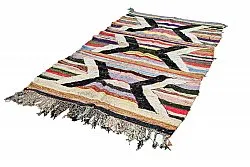 Tapis berbère marocain Boucherouite 125 x 230 cm
