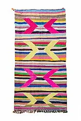 Tapis berbère marocain Boucherouite 135 x 260 cm