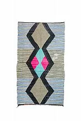 Tapis berbère marocain Boucherouite 155 x 275 cm
