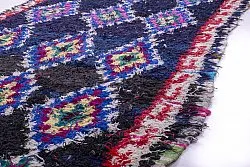 Tapis berbère marocain Boucherouite 265 x 140 cm