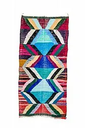 Tapis berbère marocain Boucherouite 135 x 275 cm
