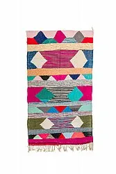 Tapis berbère marocain Boucherouite 145 x 250 cm