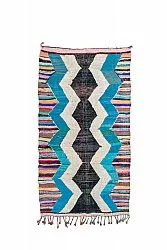 Tapis berbère marocain Boucherouite 140 x 255 cm