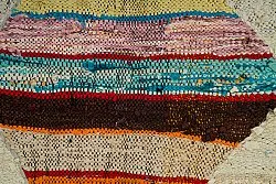Tapis berbère marocain Boucherouite 125 x 265 cm