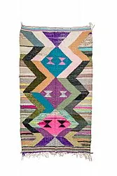 Tapis berbère marocain Boucherouite 145 x 260 cm