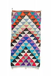 Tapis berbère marocain Boucherouite 130 x 250 cm