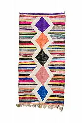 Tapis berbère marocain Boucherouite 135 x 270 cm
