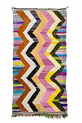 Tapis berbère marocain Boucherouite 145 x 290 cm