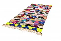 Tapis berbère marocain Boucherouite 135 x 290 cm