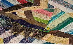 Tapis berbère marocain Boucherouite 120 x 210 cm