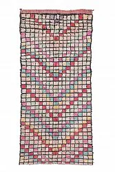 Tapis berbère marocain Boucherouite 275 x 125 cm