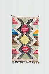 Tapis berbère marocain Boucherouite 135 x 230 cm