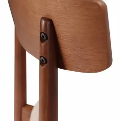 Chaise - Ystad (noyer/beige) - 2 pièces