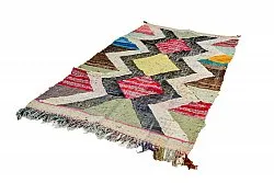 Tapis berbère marocain Boucherouite 135 x 230 cm