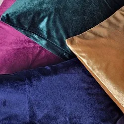 Housse de coussin Marlyn en velours (turquoise)