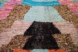 Tapis berbère marocain Boucherouite 125 x 250 cm