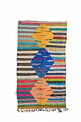 Tapis berbère marocain Boucherouite 135 x 230 cm
