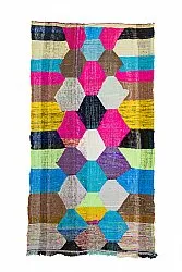 Tapis berbère marocain Boucherouite 150 x 285 cm