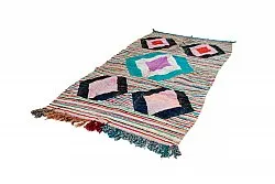 Tapis berbère marocain Boucherouite 140 x 255 cm