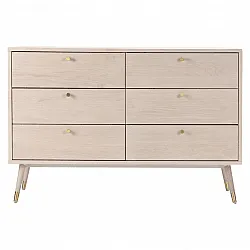 Commode - Prime - 6 lådor (chêne blanc)