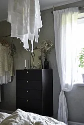 Commode - Prime - 5 lådor (noyer/laiton)