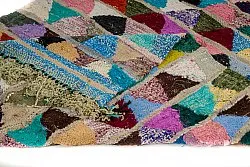 Tapis berbère marocain Boucherouite 125 x 255 cm