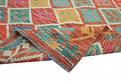 Tapis Oriental - Vegi Kelim Hand Woven - 202 x 294 cm