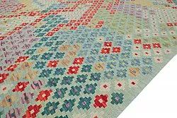 Tapis Oriental - Vegi Kelim Hand Woven - 211 x 288 cm