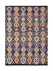Tapis Oriental - Vegi Kelim Hand Woven - 204 x 294 cm