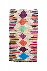 Tapis berbère marocain Boucherouite 140 x 255 cm