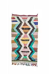 Tapis berbère marocain Boucherouite 135 x 245 cm
