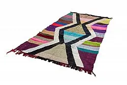 Tapis berbère marocain Boucherouite 135 x 255 cm